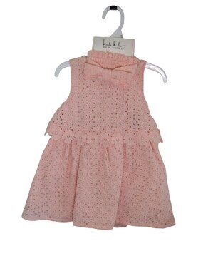 New Nicole Miller New York Girl's Pink Cottagecore Tiered Dress Set Size 24M